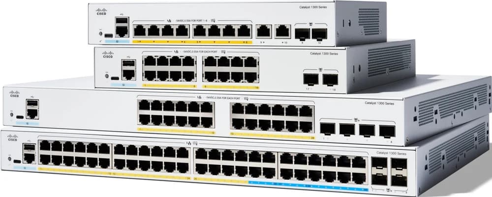 Cisco Catalyst 1300 – nettverk og strøm til utstyret
