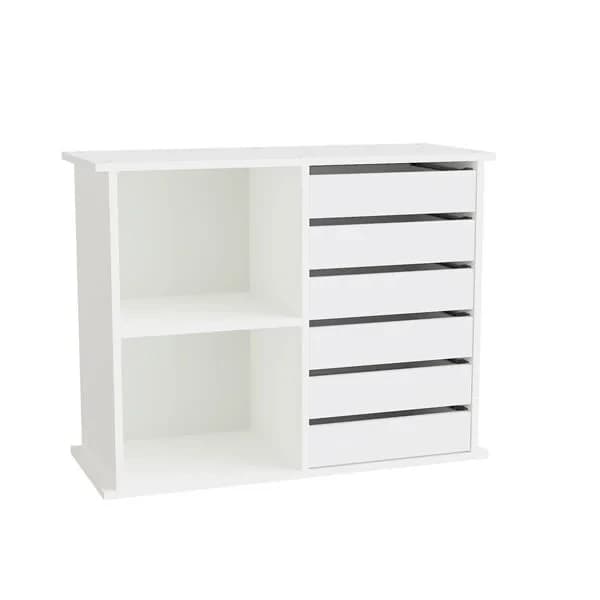 Mora innredning til materialskap · Bredde 960 × Dybde 450 × Høyde 760 · 6 skuffer og hylle 960 450 760