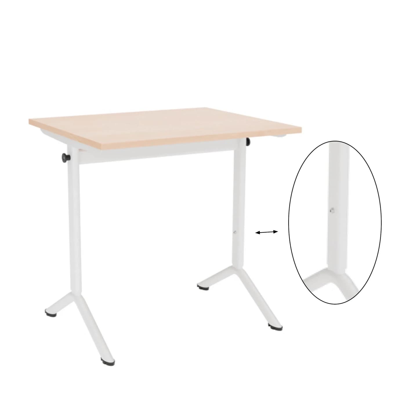 Elevbord Atlas 1131, 700x600 mm, justerbar høyde