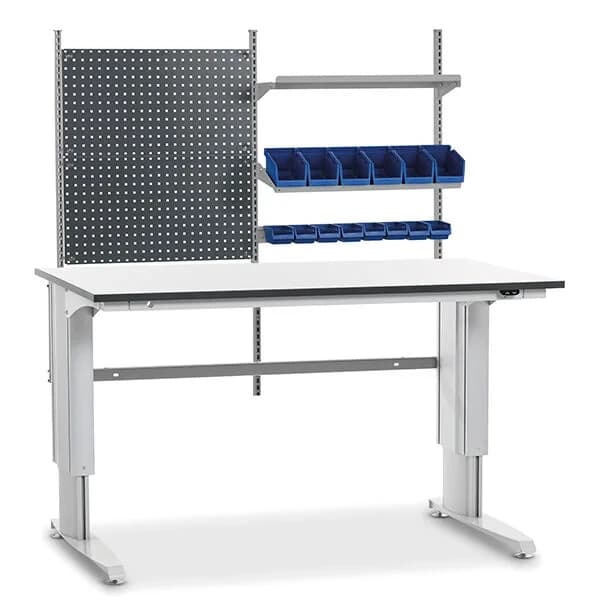 Bord 400 kombination 3 · Arbeidsbord · 200-400 · 1500 x 800 mm · Bord 400 · Høydejusterbar, elektrisk · 1420 x 760 mm · 710 - 1110 mm · 400 kg ·