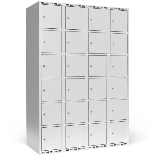 Garderobeskap SMG 6-delt 4 søyler · Nei · 300 · 6 · Sylinderlås · Original (T02) · Lys grå · Garderobeskap · 550 · SMG · 1200 x 550 x 1752 · 4 · 24 · RAL 70