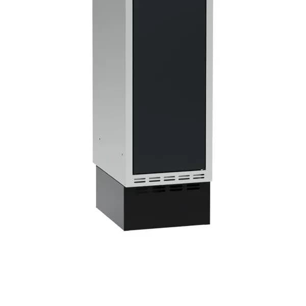 Lav sokkel for garderobeskap D400mm · Garderobeskap · 300 mm · US05 · 300 · 400 · 140 · Sort RAL9005