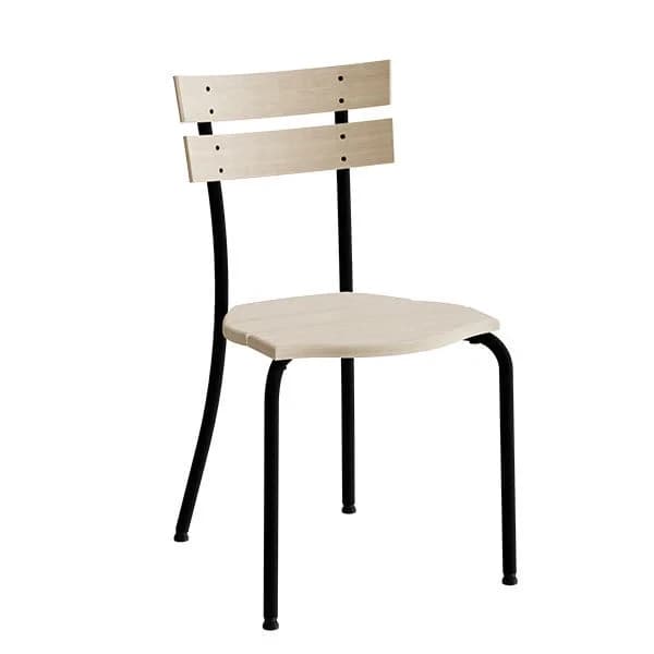 Stol Suzan 141, massiv bjørk · Ungdomskole/videregående · 440 mm · Suzan · Sort · Massiv bjørk · Sort RAL 9005 · 400 · 420 · 440 · 445 · 505 · 788 · 4.
