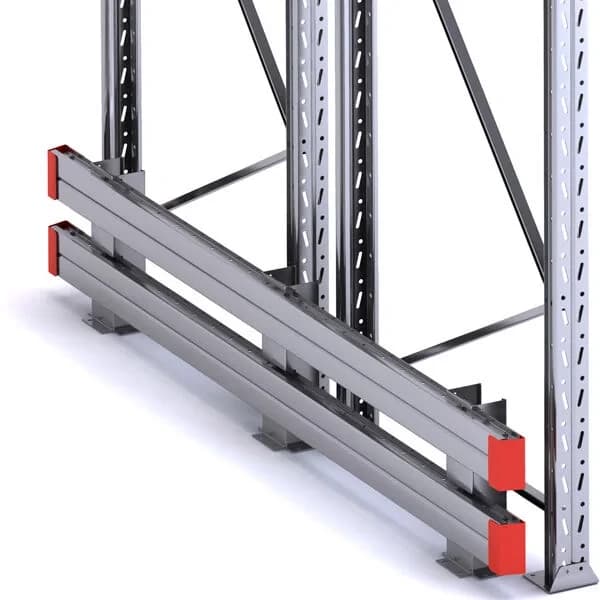 Pallereol stigebeskytter · 400 · 2400 · Galv. Stål, rød endestopp