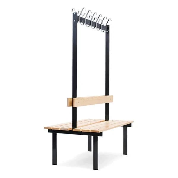 Garderobestativ tosidig · Lakkert furu · 1100 · Sittebenker · 710 · 1100 x 710 x 1800