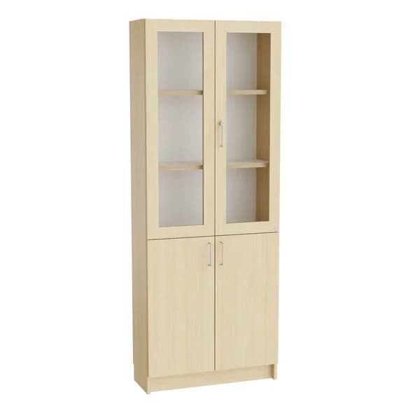 Mora høyskap kombi · Bredde 800 × Dybde 320 × Høyde 2100 · Bjørk laminat/glass