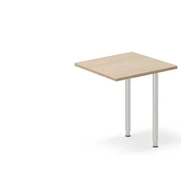 DNA tilsatsbord · Eik laminat · 600 x 600 · Alugrå · 2 stk. alugrå I-bein