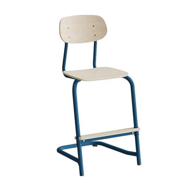Stol Atlas 2114 eik laminat · Småskole/mellomtrinn · 560 · Atlas · Azurblått · Hvitpigmentert eik laminat · Azurblå RAL 5009 glans 10 · 350 · 330 · 42