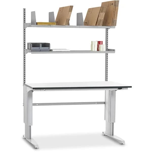 Pakkebord kombinasjon 11 · 1500 · Pakkebord · Elektrisk · 1500 x 800 · 1420 x 760 · 685 - 1085 · 400 · 13 · Lys grå · Høytrykkslaminat · 24 · Mørk