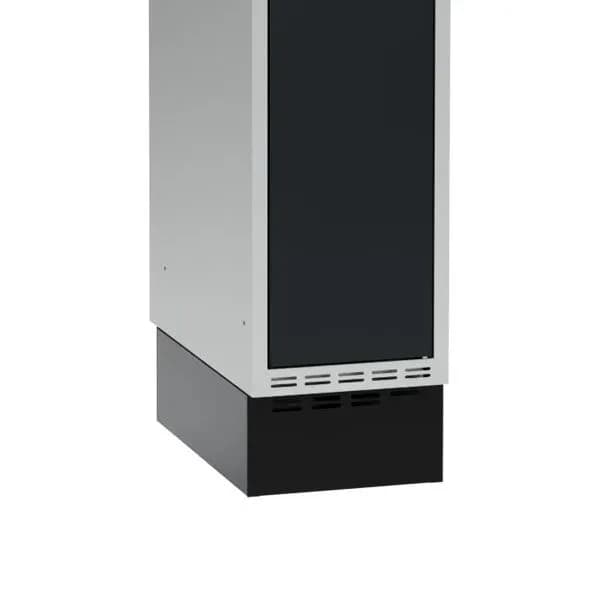 Lav sokkel for garderobeskap D550mm · Garderobeskap · 300 mm · US05 · 300 · 550 · 140 · Sort RAL9005
